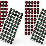 Veemoon 4sheets Battery Label Stickers Plus Minus Symbol Stickers Electrical Polarity Signs Safety Sign Decals-0