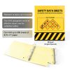 MSDS SDS Binder Lontcs Yellow 3 Inch Heavy Duty Wall Station Rack-3