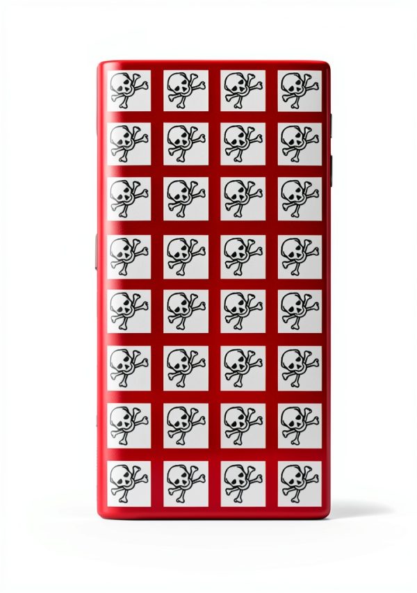 GHS Toxic Skull Decal 5/8" Vinyl Sticker by I Make Decals – 40 Pack-0