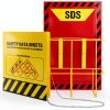 MSDS SDS Binder Lontcs Yellow 3 Inch Heavy Duty Wall Station Rack-5
