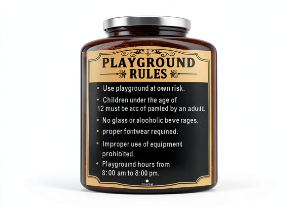 PLAYGROUND RULES，playground signs,kids,children adult Safety Traffic Sign,12 x 18 Inches Metal Reflective Sturdy Rust Aluminum Weatherproof Easy to Install Outdoor，2 Pack-2