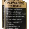 PLAYGROUND RULES，playground signs,kids,children adult Safety Traffic Sign,12 x 18 Inches Metal Reflective Sturdy Rust Aluminum Weatherproof Easy to Install Outdoor，2 Pack-0