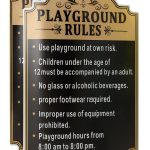 PLAYGROUND RULES，playground signs,kids,children adult Safety Traffic Sign,12 x 18 Inches Metal Reflective Sturdy Rust Aluminum Weatherproof Easy to Install Outdoor，2 Pack-0