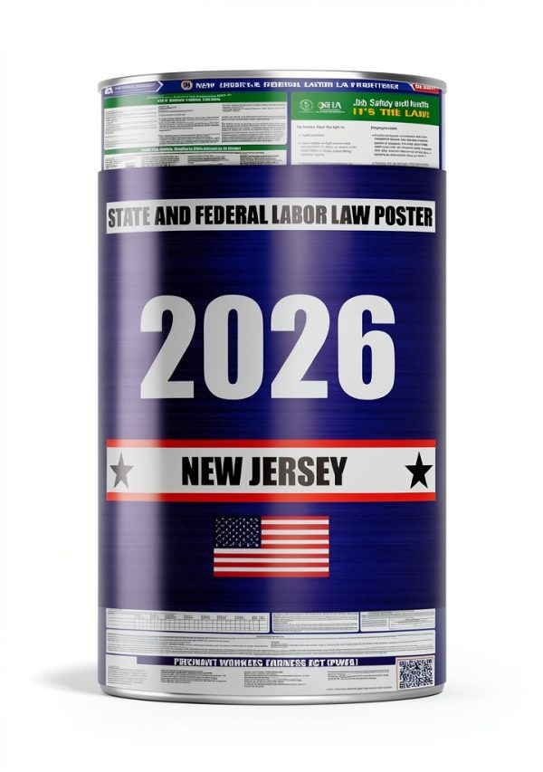 2026 New Jersey Labor Law Poster COMPLIANCE ASSISTANCE UV Laminated-0