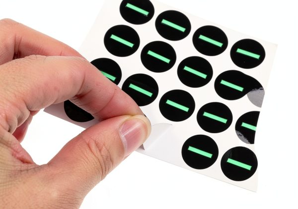 Veemoon 4sheets Battery Label Stickers Plus Minus Symbol Stickers Electrical Polarity Signs Safety Sign Decals-8