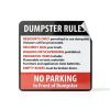 Dumpster Rules Residents Only Violators Will Be Prosecuted Decal 12x12-0
