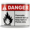 Flammable Material Storage Danger OSHA ANSI Label Decal Sticker 7 inches x 5 inches-0