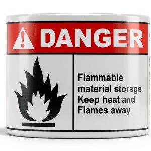 Flammable Material Storage Danger OSHA ANSI Label Decal Sticker 7 inches x 5 inches-0