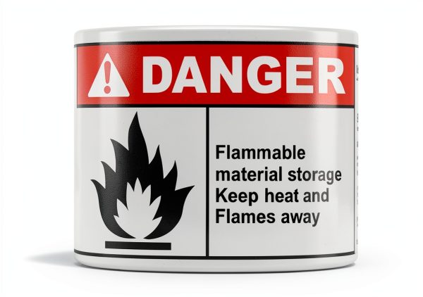 Flammable Material Storage Danger OSHA ANSI Label Decal Sticker 7 inches x 5 inches-0
