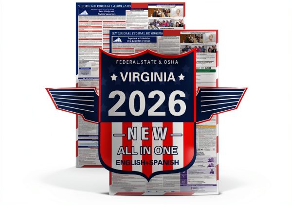 Virginia Labor Laws Poster – ZLODEPIP Laminated 24x36 2‑Pack Bilingual-0