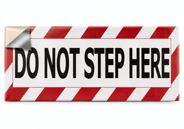 Safety Warning Sign Decal Sticker - F5Xclusive 7x3in Red/Black Pack-1