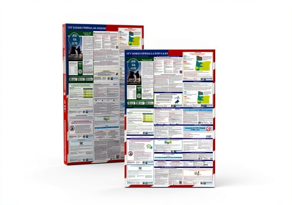 2026 Oregon State and Federal Labor Laws Poster – OSHA Compliant Laminated 24" x 36" English and Spanish Bundle 2 Pack Folded-2