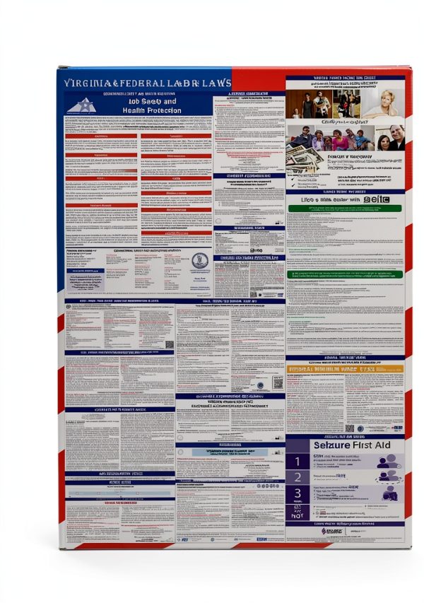 Virginia Labor Laws Poster – ZLODEPIP Laminated 24x36 2‑Pack Bilingual-3